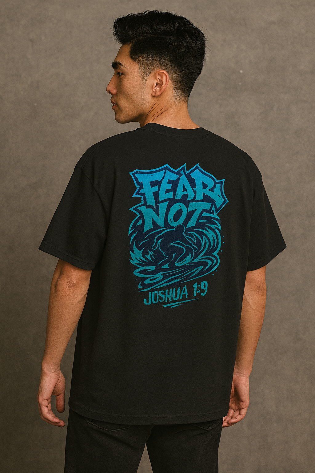 Oversized Joshua 1:9 Tee